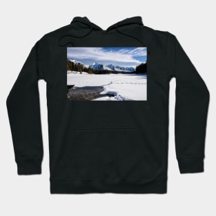 Winter Wonderland Above, Rocky Shores Below Hoodie